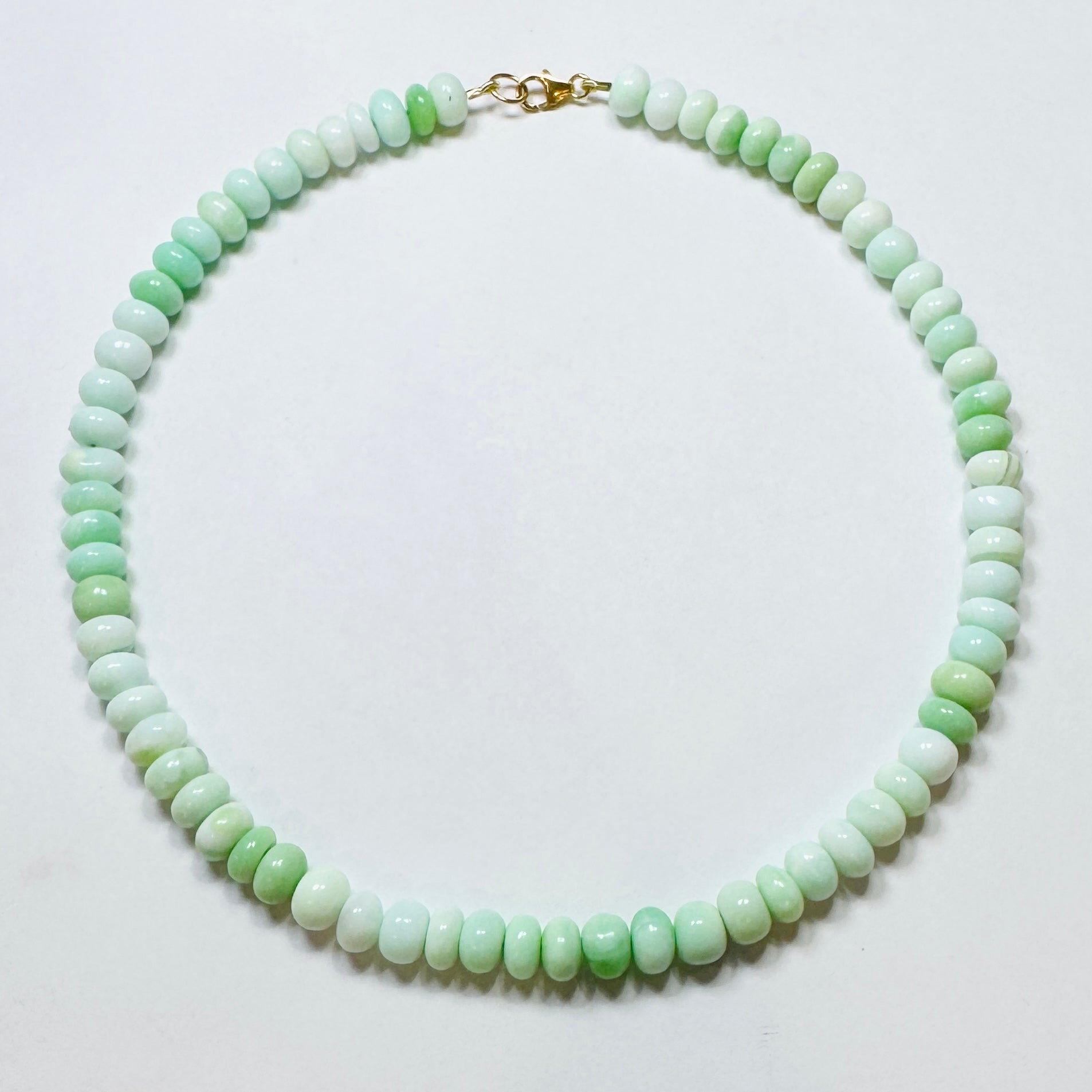 lime green opal candy necklace