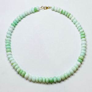 lime green opal candy necklace