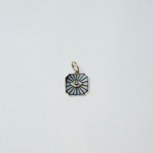 square evil eye pendant