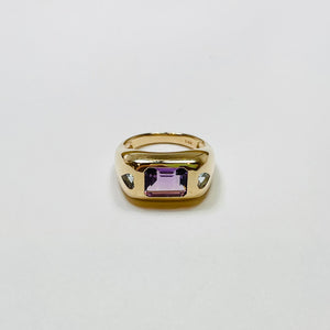 Amethyst and topaz ring