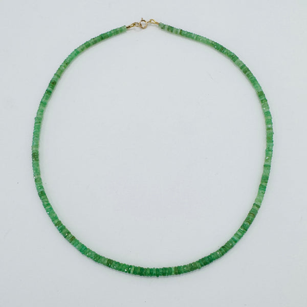 chrysoprase heishi necklace