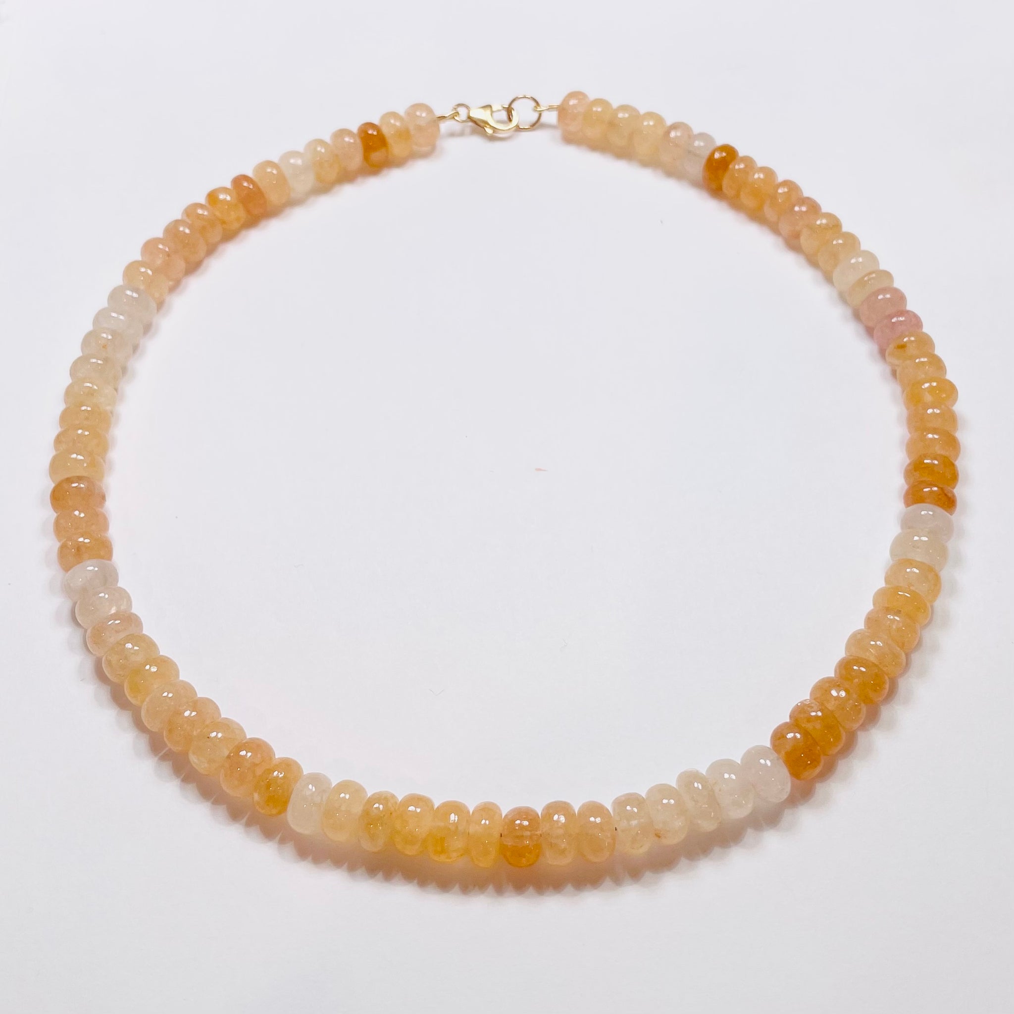 apricot moonstone candy necklace