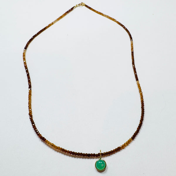 bezel gemstone necklace