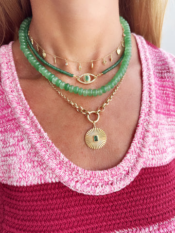 charm fringe necklace