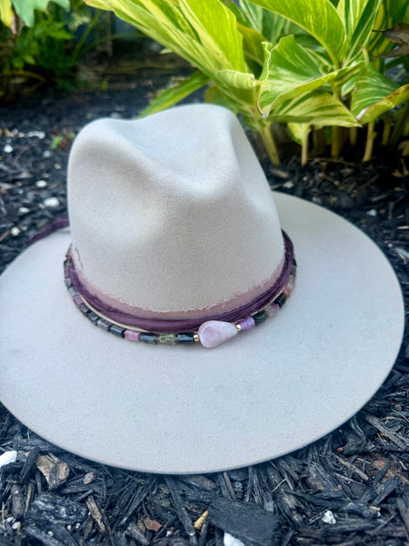 Convertible hat band, labradorite