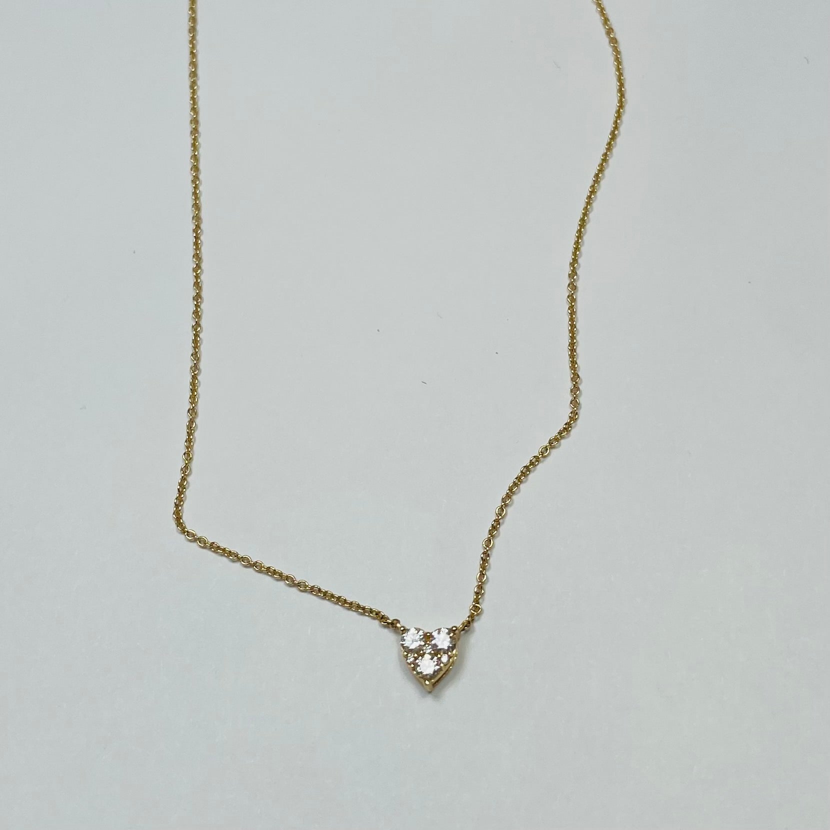 illusion diamond heart necklace