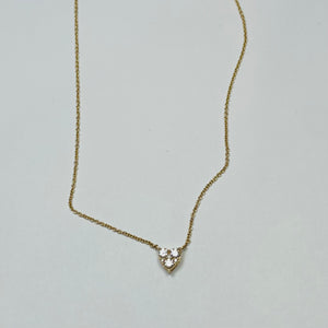 illusion diamond heart necklace