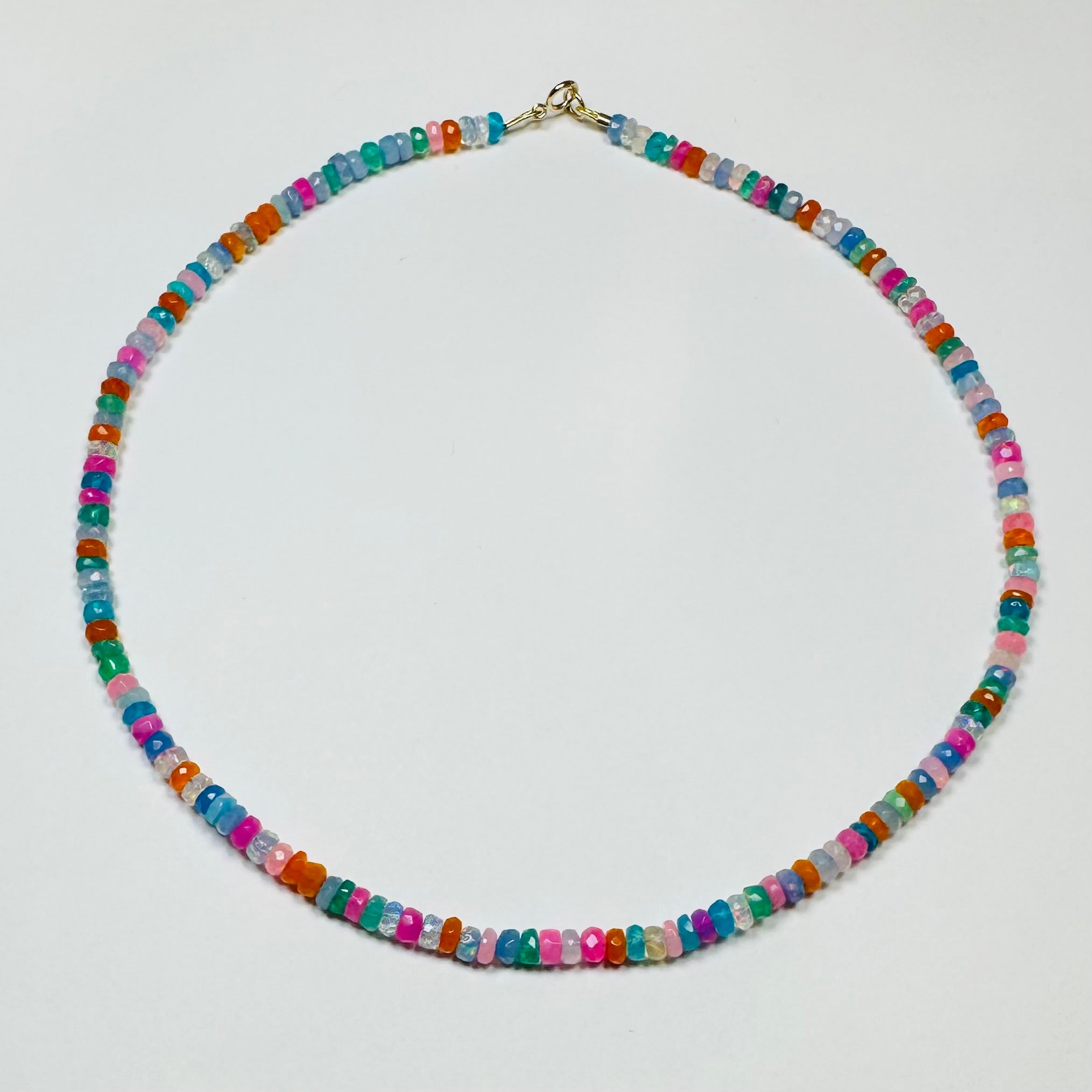 neon opal candy necklace