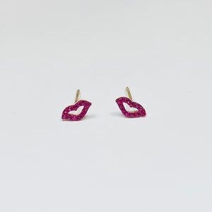 ruby lip studs