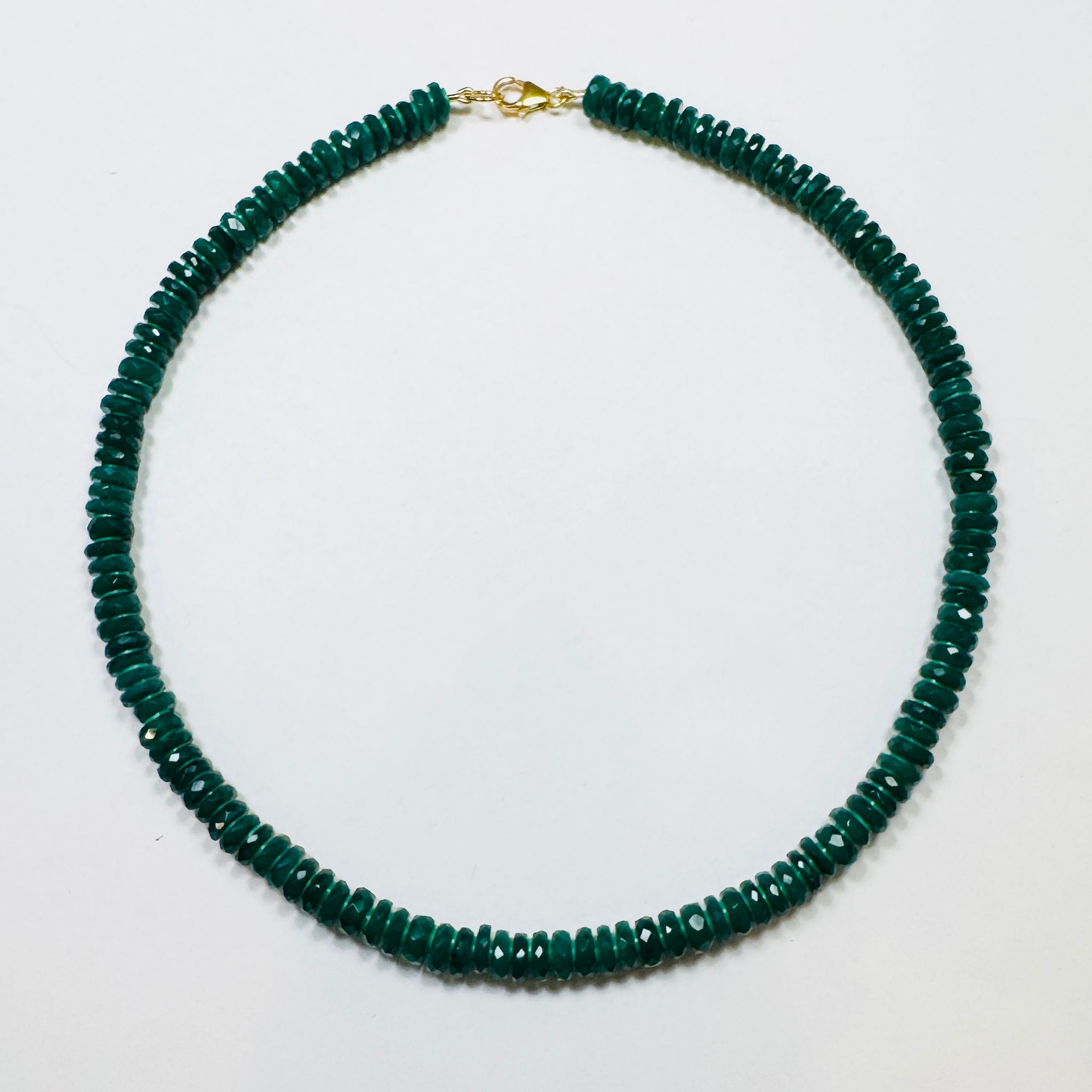 faceted green onyx candy necklace