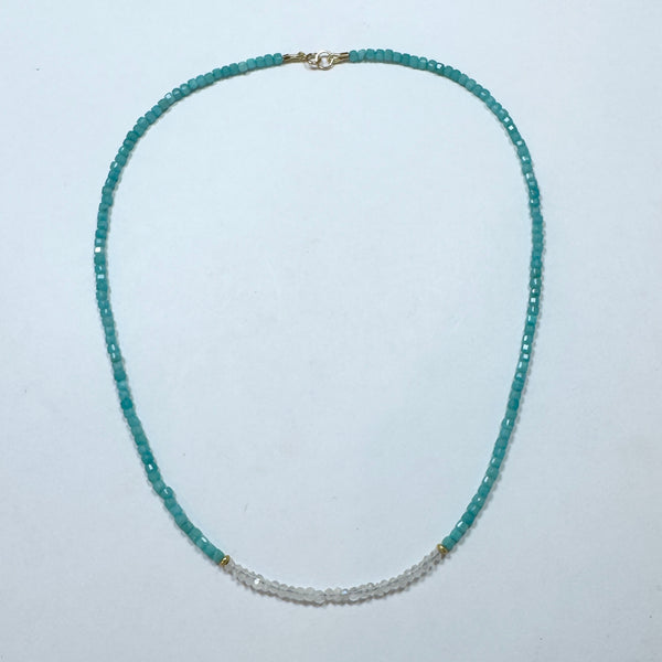 two tone delicate necklace