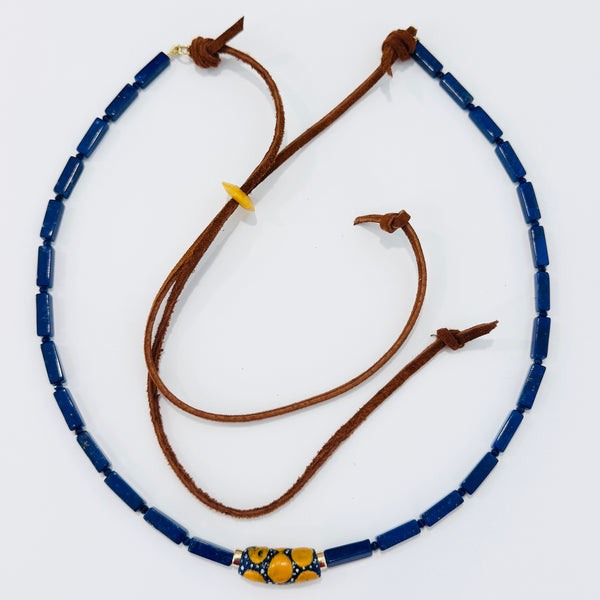 Convertible hat band, lapis