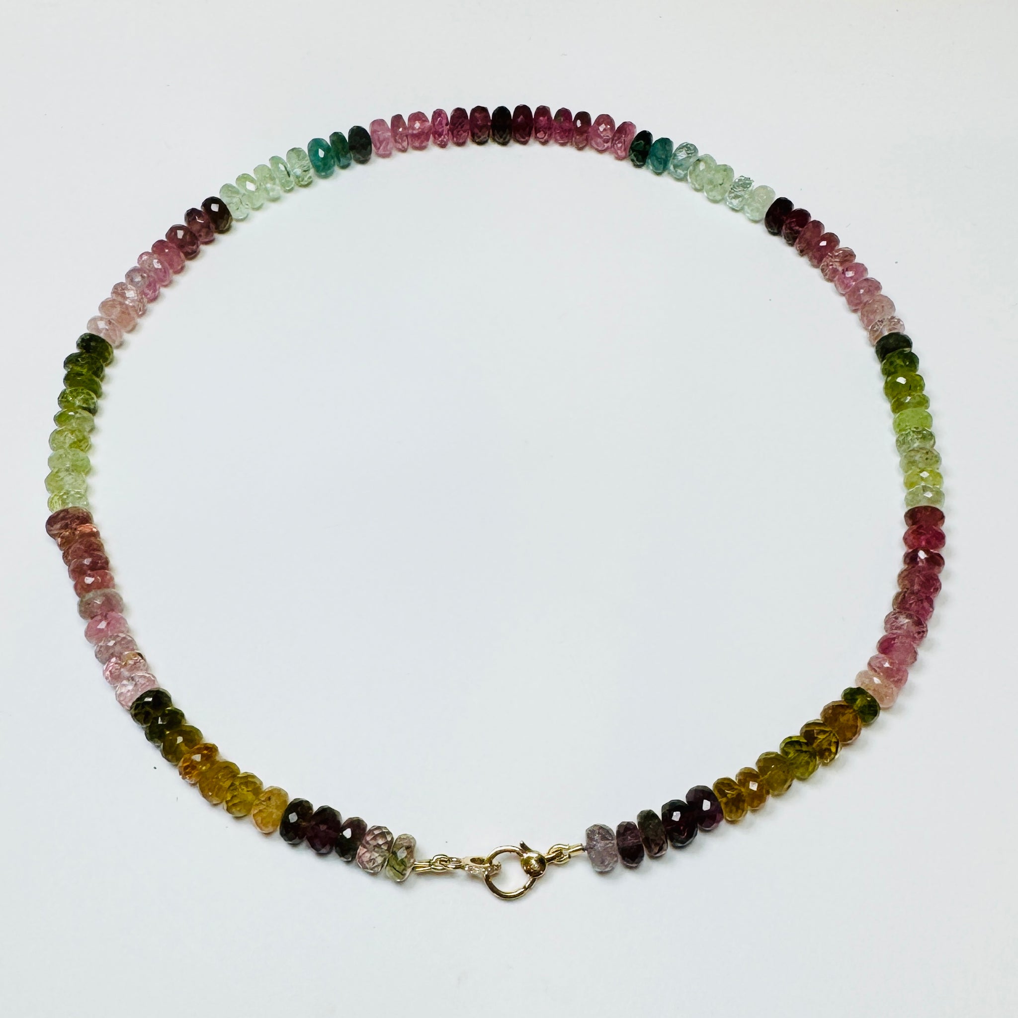 AAA faceted shaded tourmaline necklace