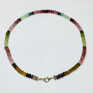 AAA faceted shaded tourmaline necklace