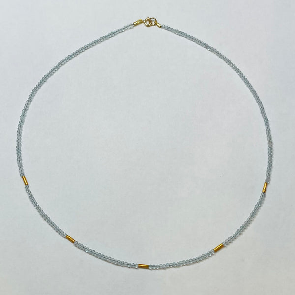 delicate five gold bar necklace
