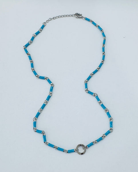 enamel link chain with connector
