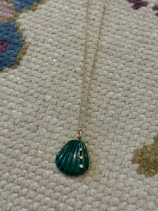 malachite shell on chain