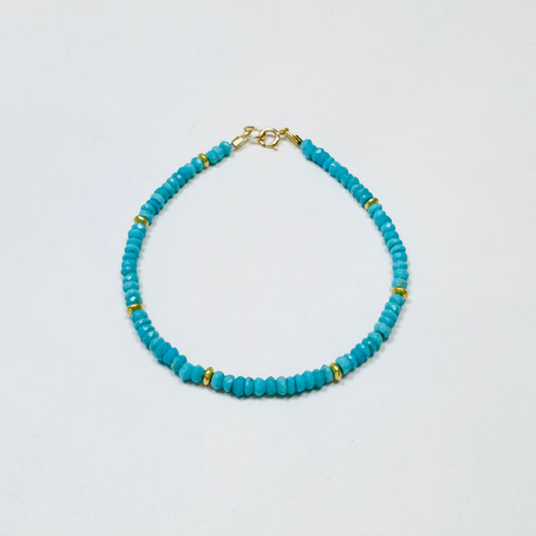 gemstone and gold nugget bracelet