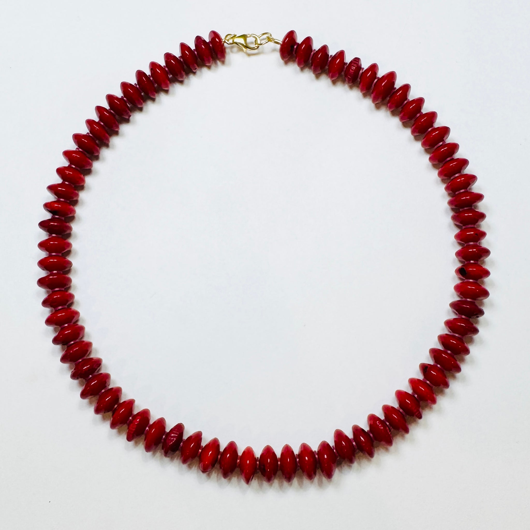 german cut coral candy necklace