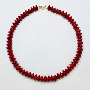 german cut coral candy necklace