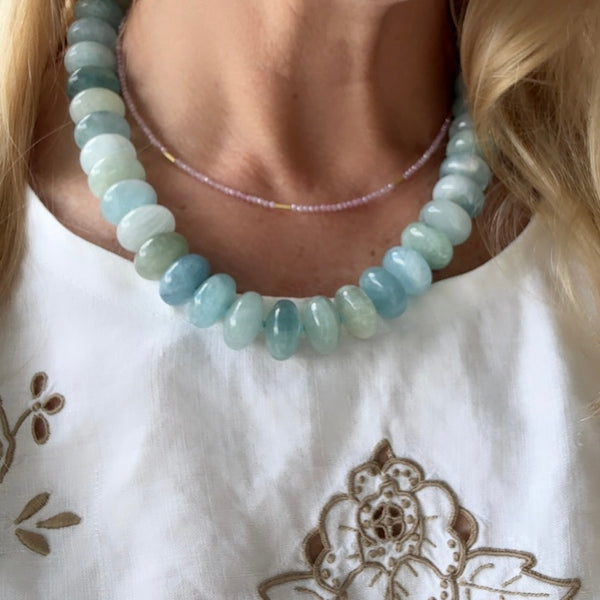 estate aquamarine necklace