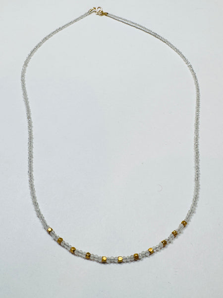 delicate gold nugget necklace