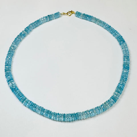 faceted apatite candy necklace