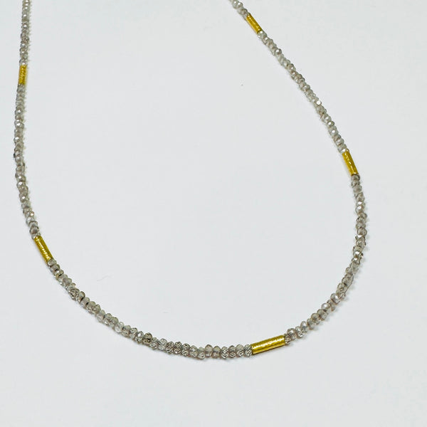 delicate five bar necklace