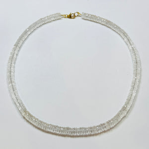 faceted clear quartz candy necklace