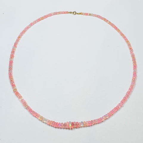 pink lemonade opal candy necklace