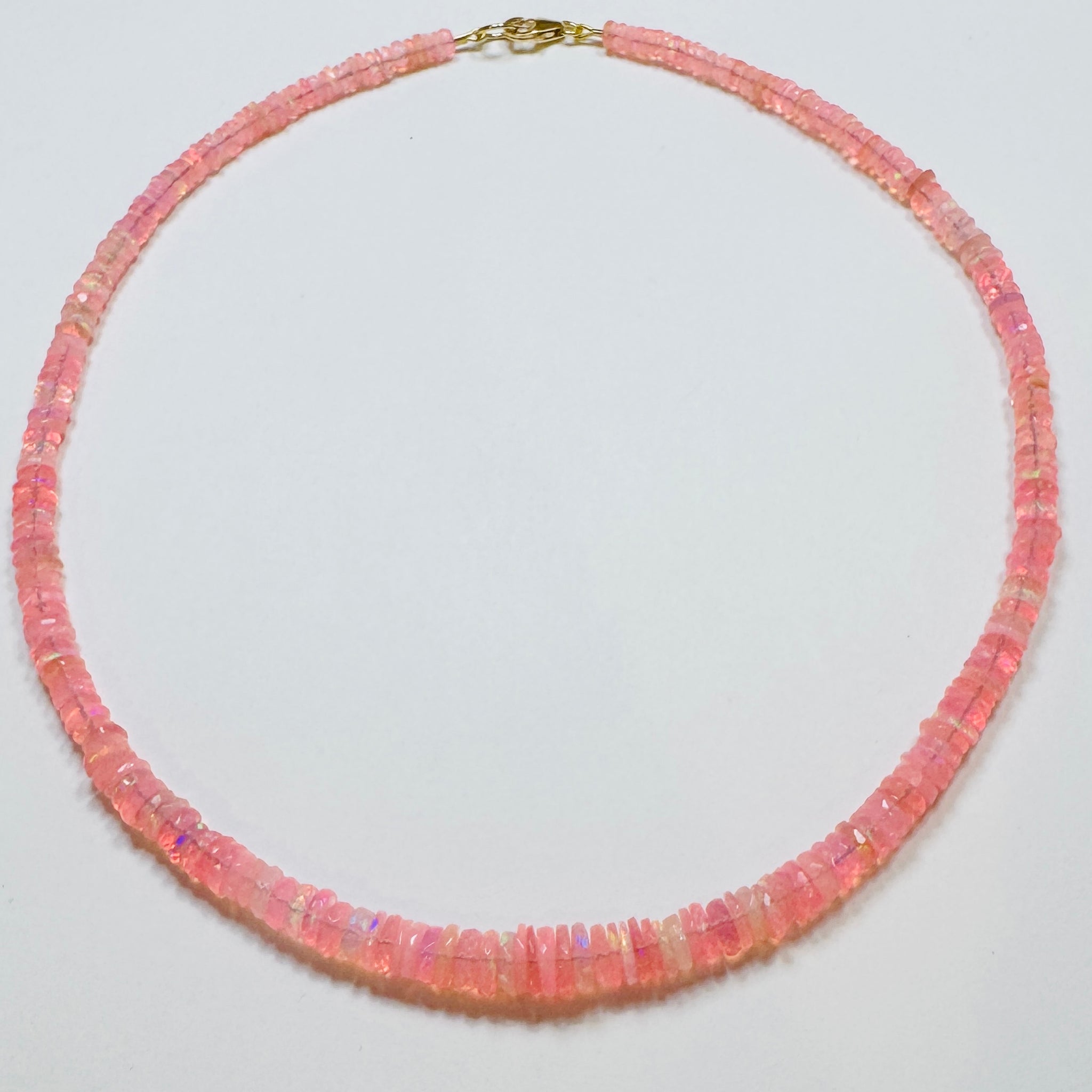 pink ice opal candy necklace