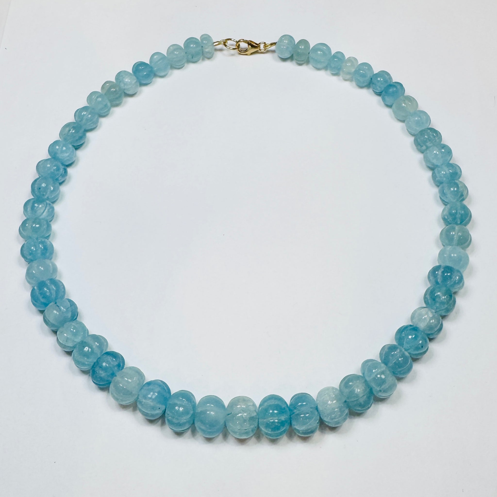 turquoise carved chalcedony candy necklace