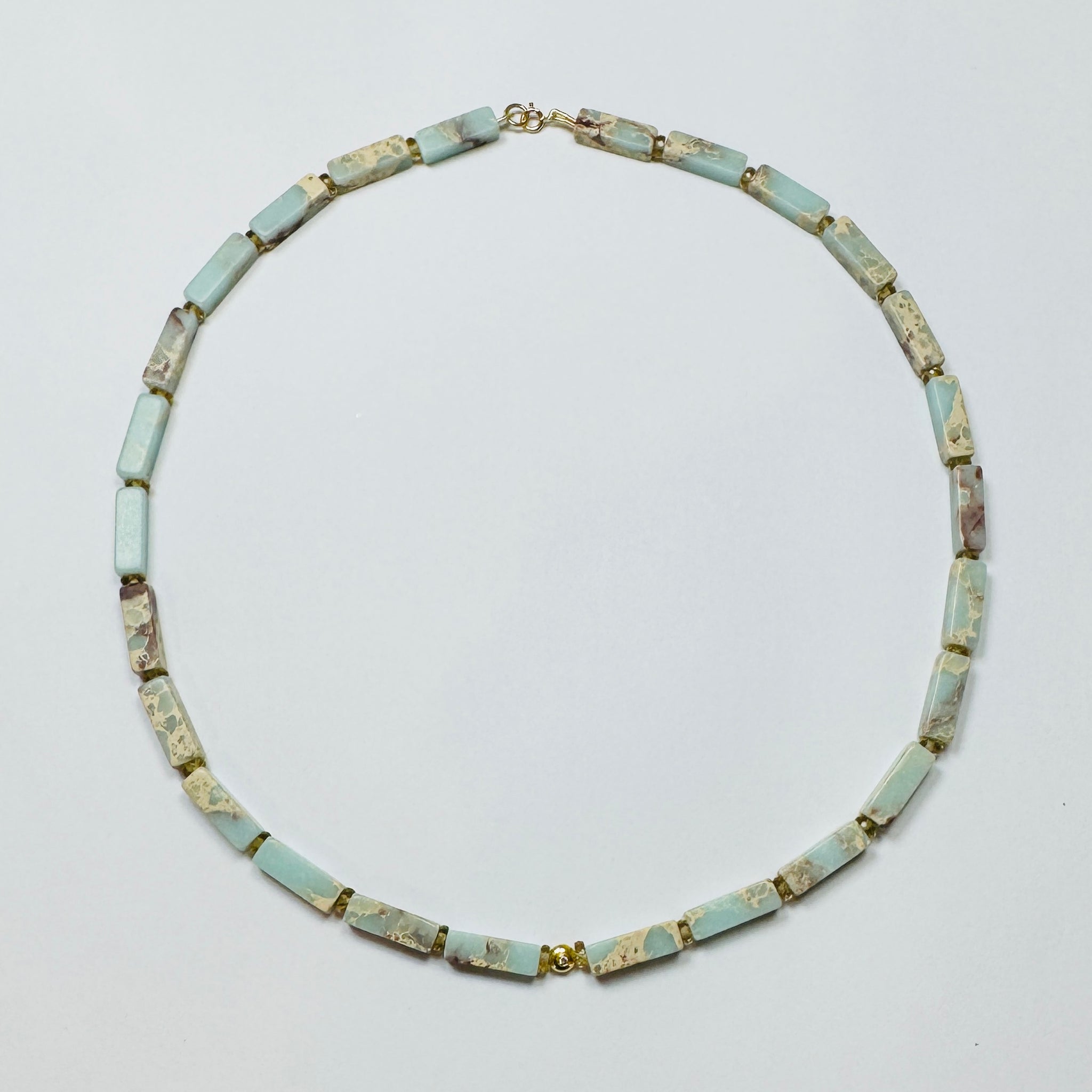 imperial jasper necklace with diamond bead