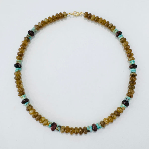 Golden hour gemstone necklace
