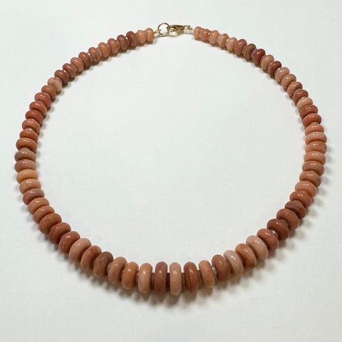 peach sandstone candy necklace