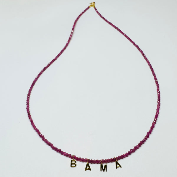 gameday letter necklace