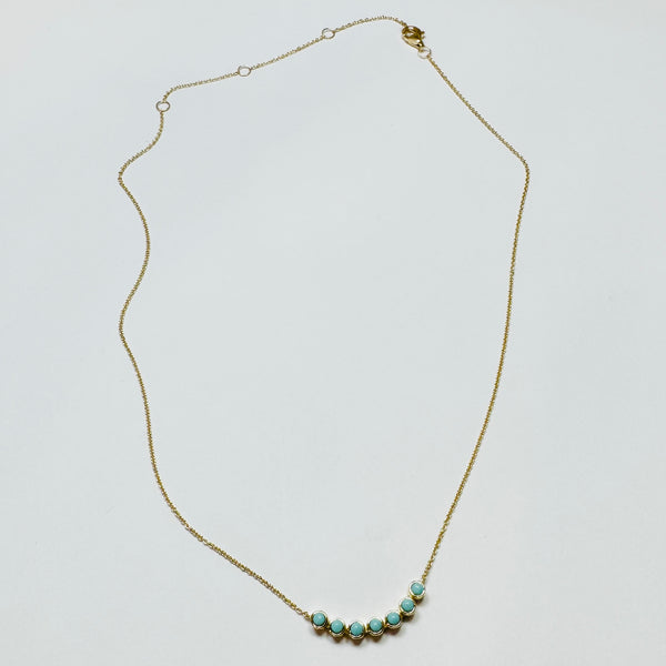 bezel set turquoise necklace