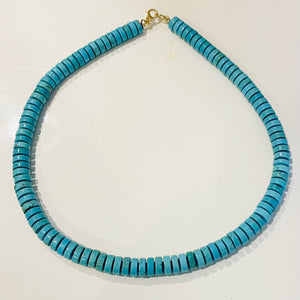 turquoise barrel candy necklace