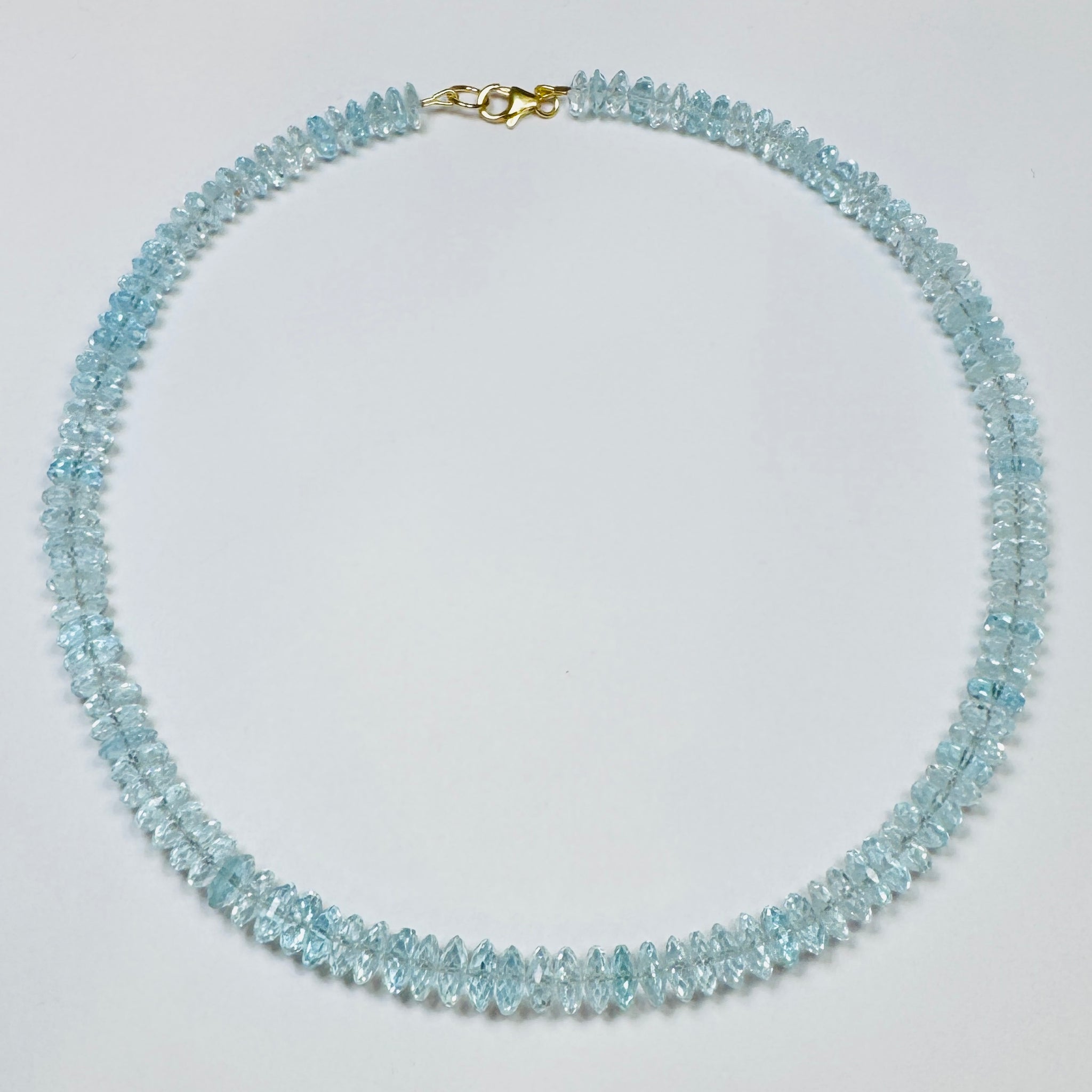 blue topaz german cut necklace