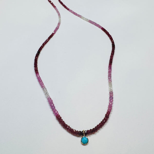 bezel gemstone necklace