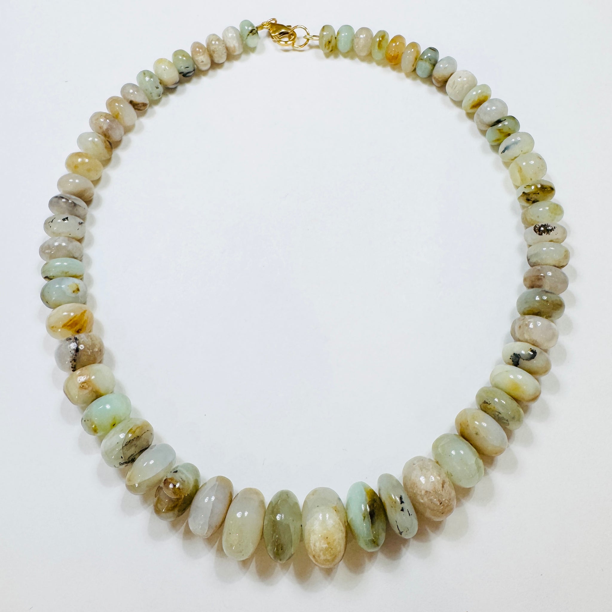 Peruvian opal graduated necklace