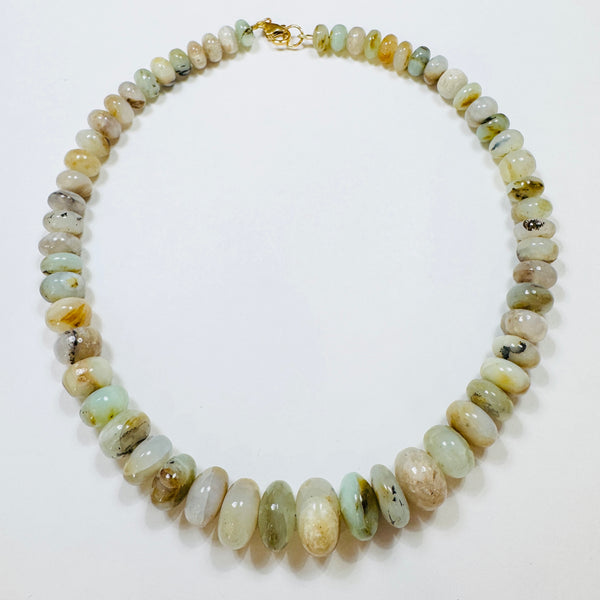 Peruvian opal graduated necklace