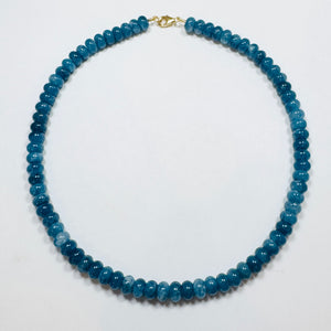 peacock blue angelite candy necklace