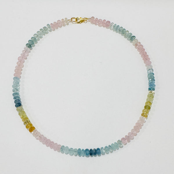sunset aquamarine necklace