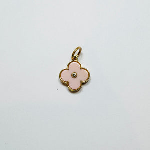 bezel flower pendant, 13 mm