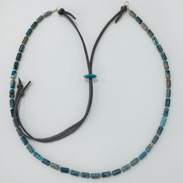 Convertible hat band, chrysocolla