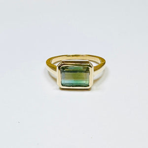 green tourmaline ring