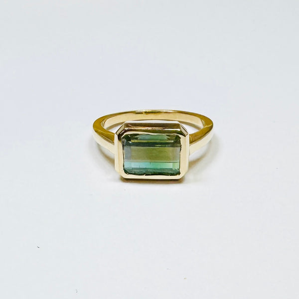 green tourmaline ring