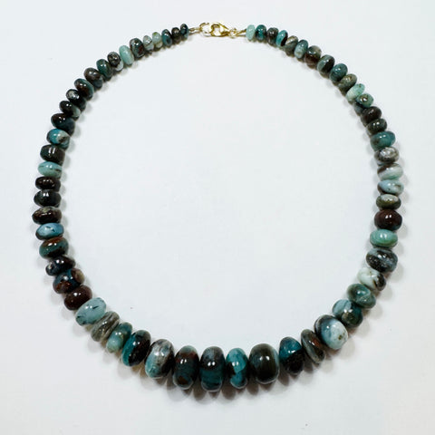 marbled Peruvian opal graduated necklace