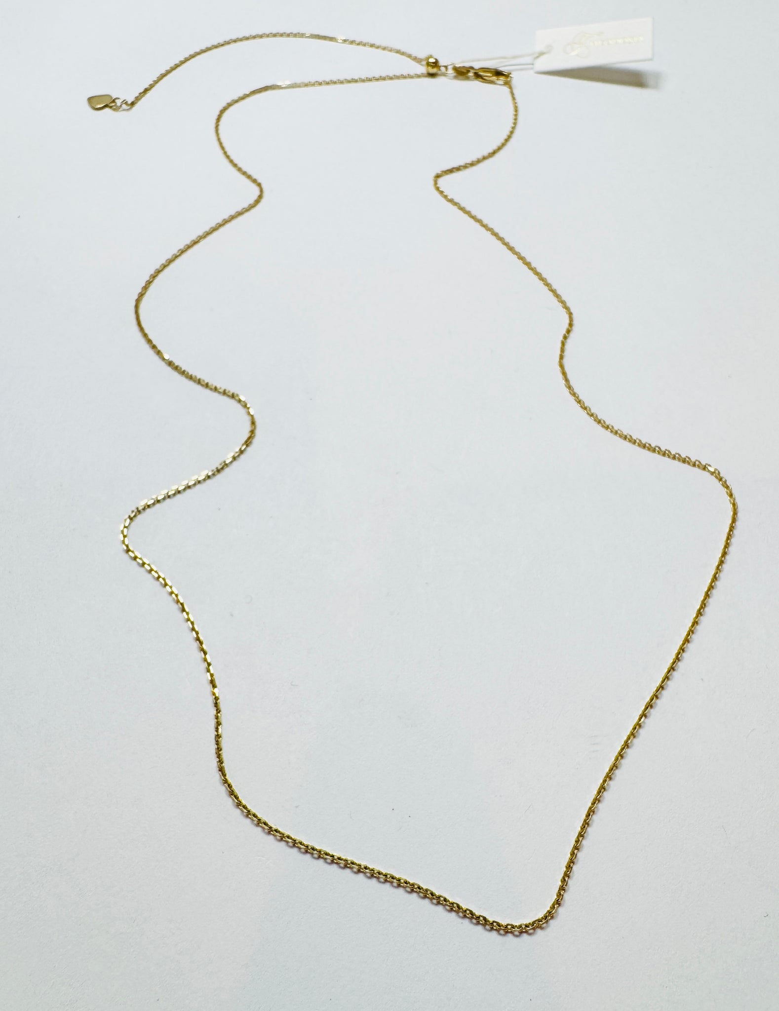 14 kt gold pulley chain